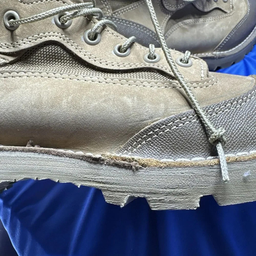 US Military Wellco E163 USMC stamp Desert Tan Rat Boot 10.5 R W/Inserts